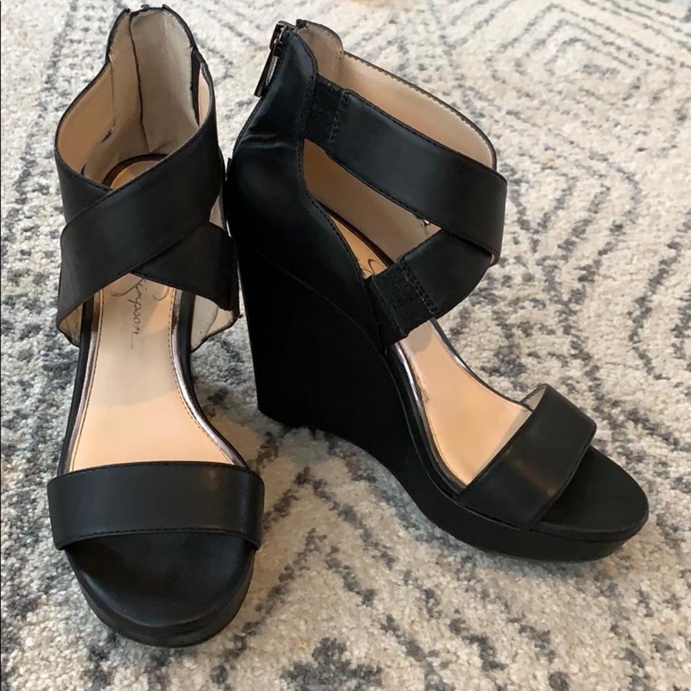 Jessica Simpson Wedge High Heel size 6.5 black